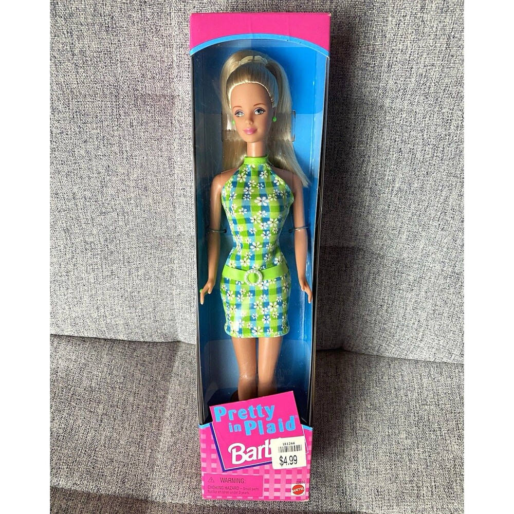 1998 Vintage Barbie Pretty in Plaid #20666 NRFB NIB Blonde Mattel Fashion Avenue